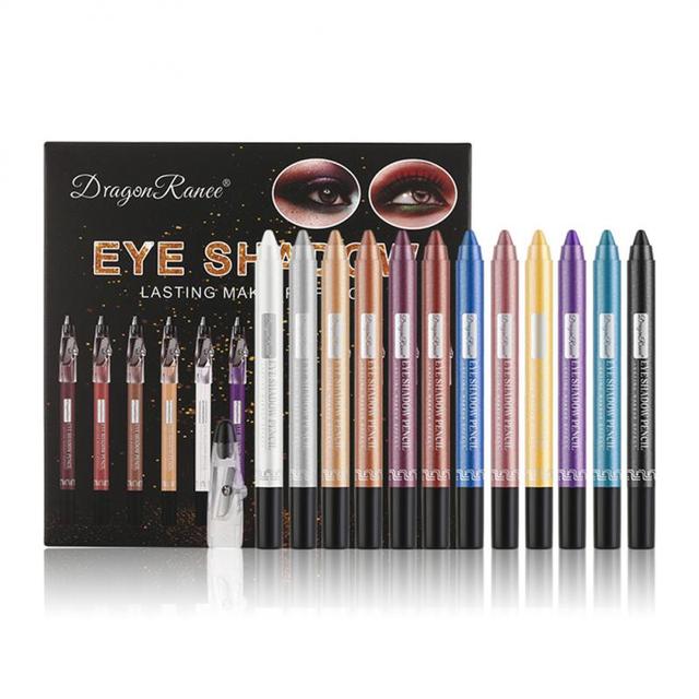 12 Color Tone - Pearlescent Eyeshadow Pencil Set
