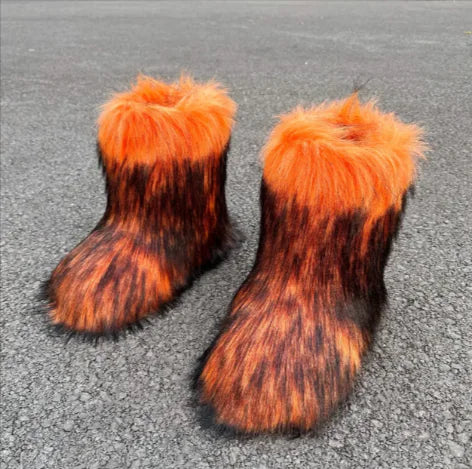 Quebec Raccoon Fur Snow Boots