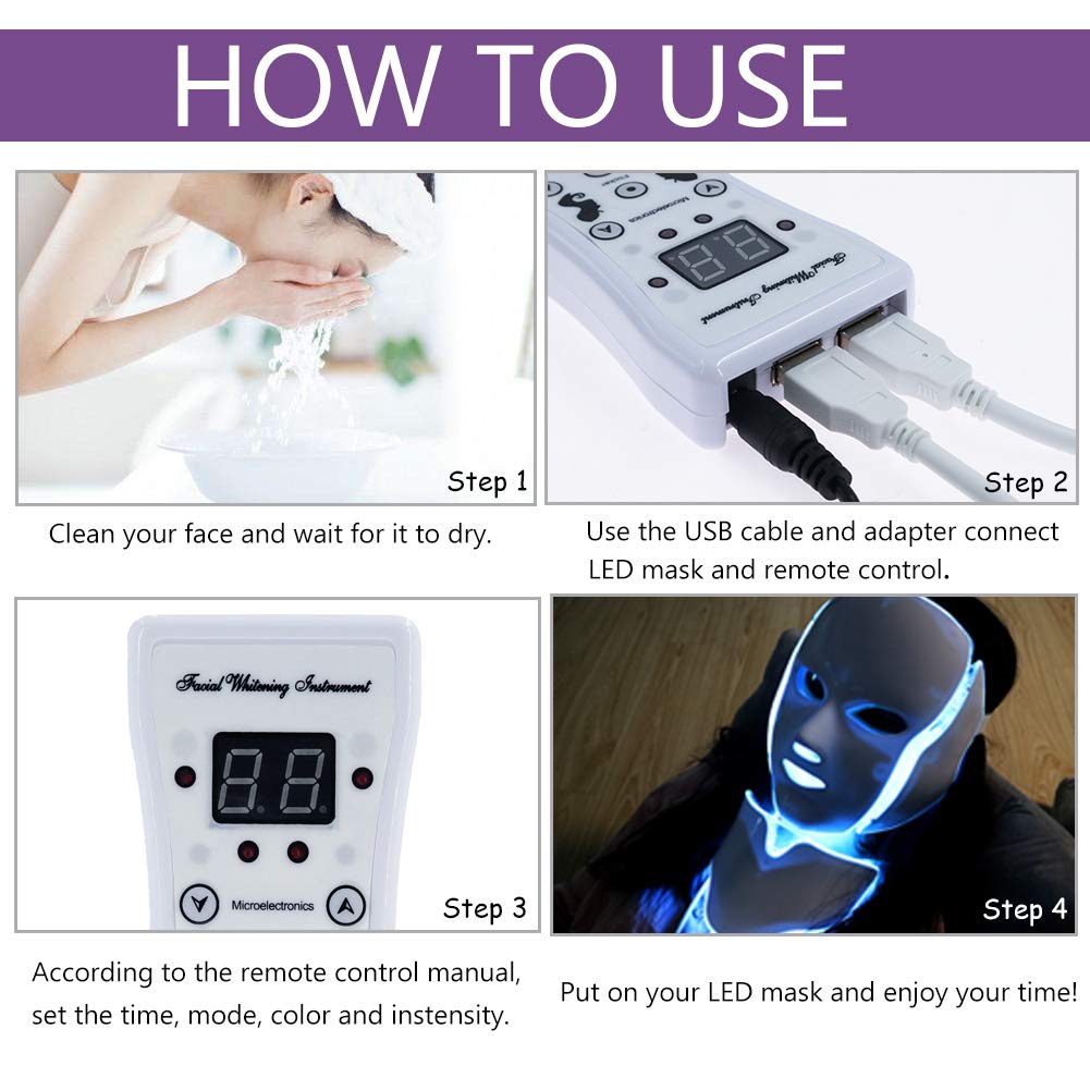 Colourful LED Beauty Mask by Facial Photonics XCEL