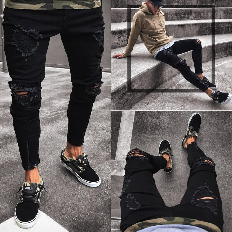 Alef Vakyr Collection | Street Dynamic Stretch Denim | Ripped Skinny Jeans