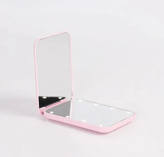 LED Compact Cosmetic Folding Mirror by GlowFold
