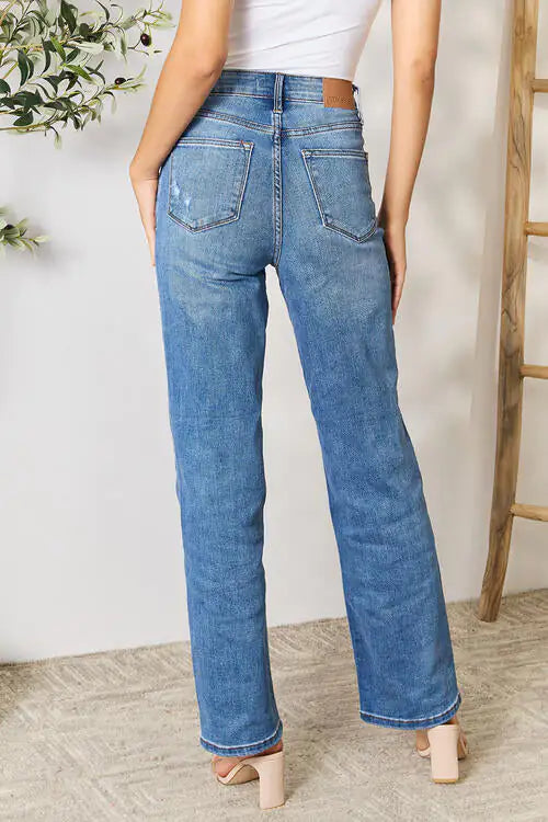 High Waist Long Legs Rancher Jeans