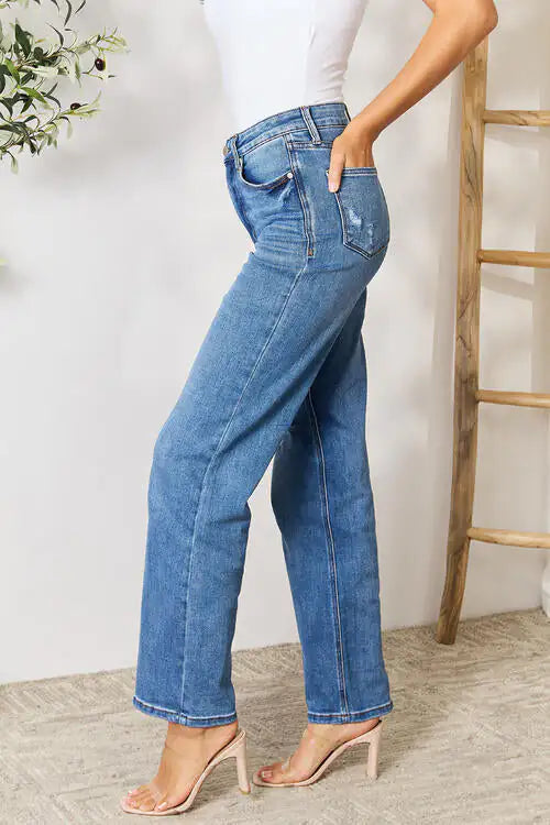 High Waist Long Legs Rancher Jeans