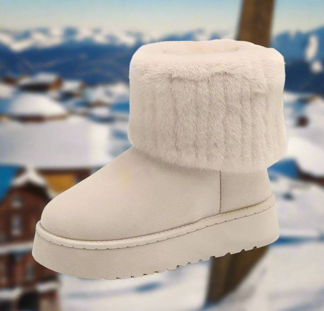 Cozy Plush Mid-Tube Snow Boots
