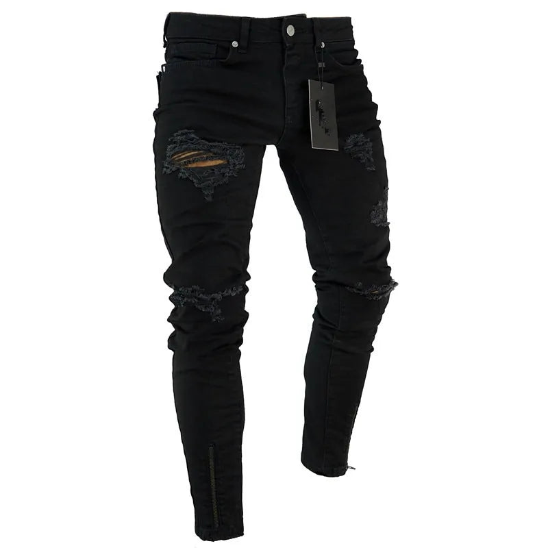 Alef Vakyr Collection | Street Dynamic Stretch Denim | Ripped Skinny Jeans
