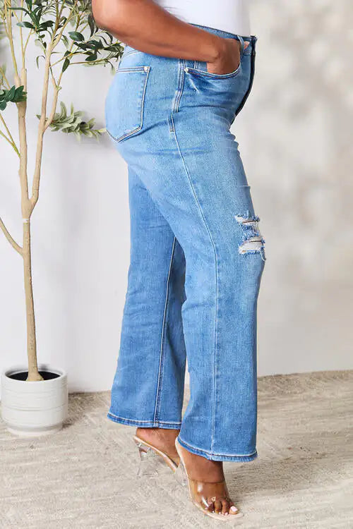 High Waist Long Legs Rancher Jeans