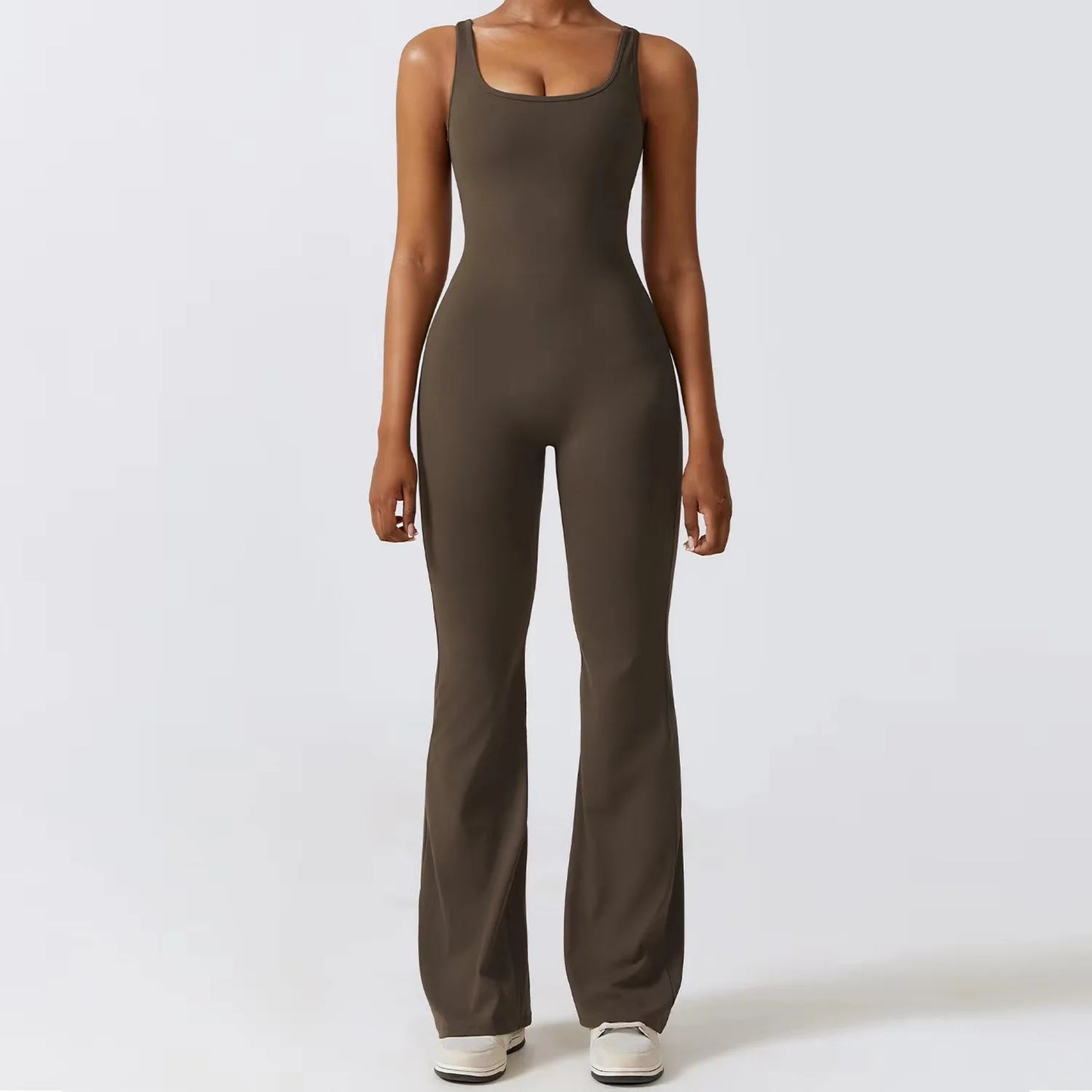Hollow Back Flared YOGA Bodysuit