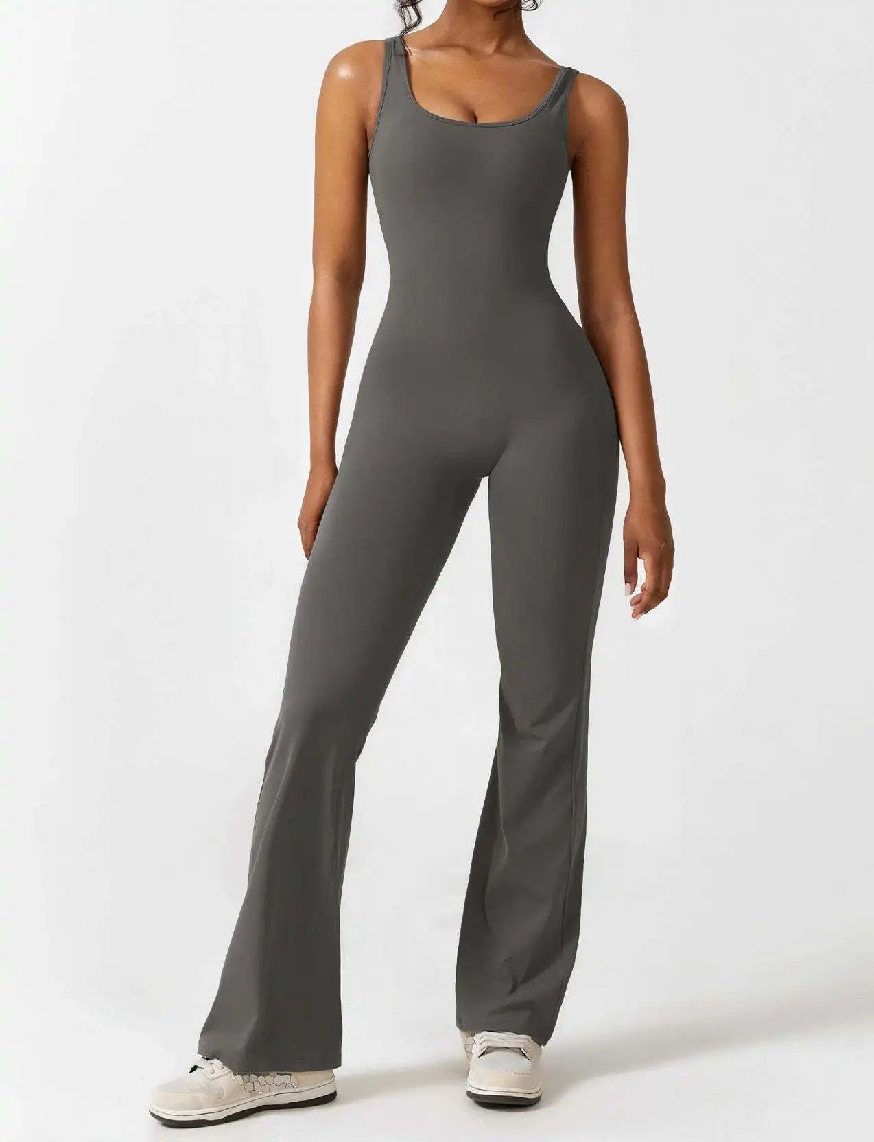 Hollow Back Flared YOGA Bodysuit