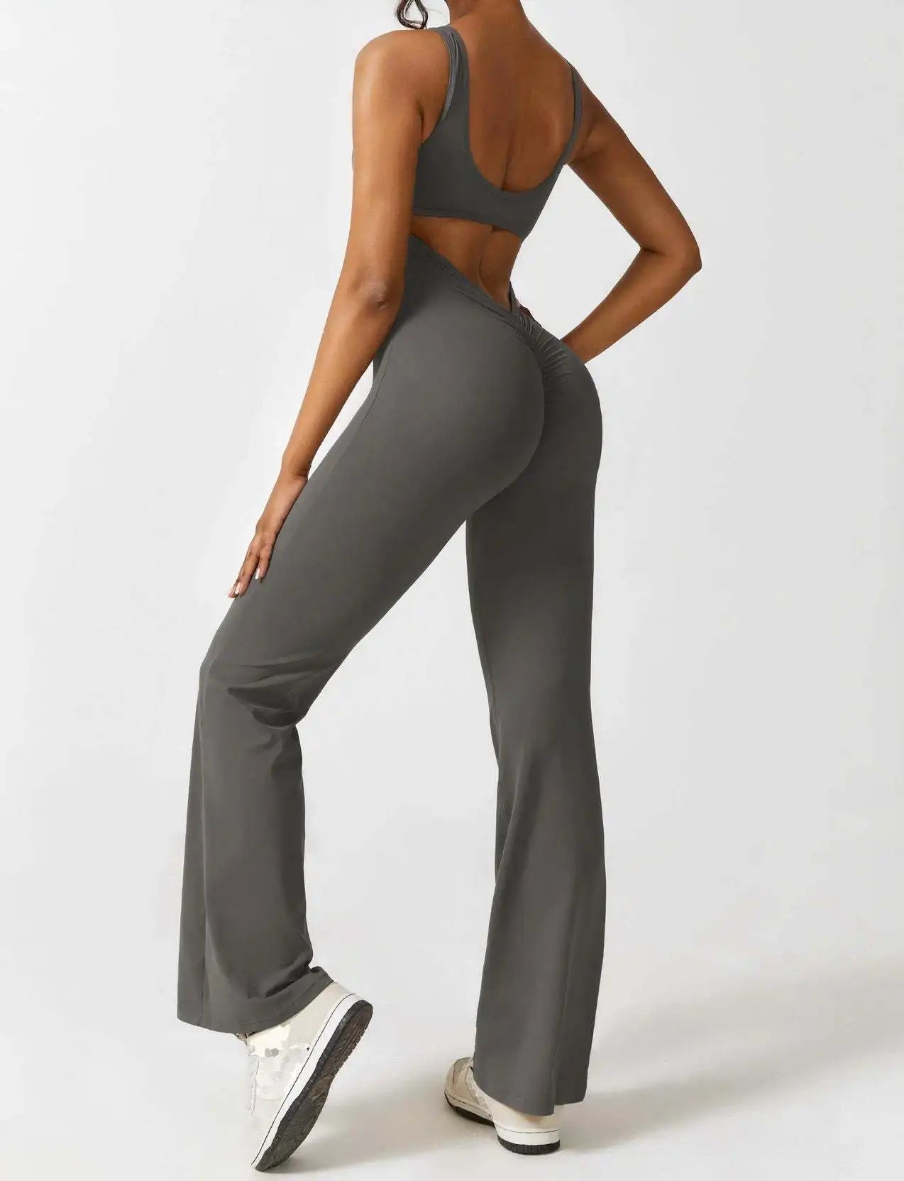 Hollow Back Flared YOGA Bodysuit