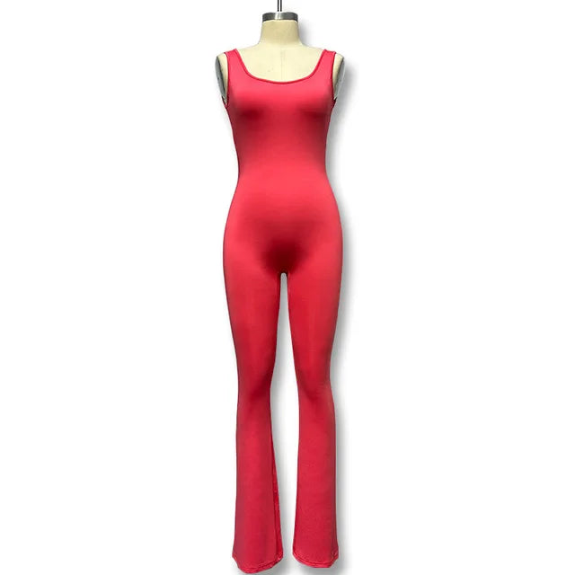 Hollow Back Flared YOGA Bodysuit