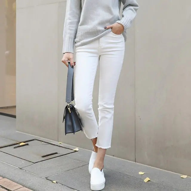 Alef Vakyr Collection | Casual Denim | Straight Cropped Jeans