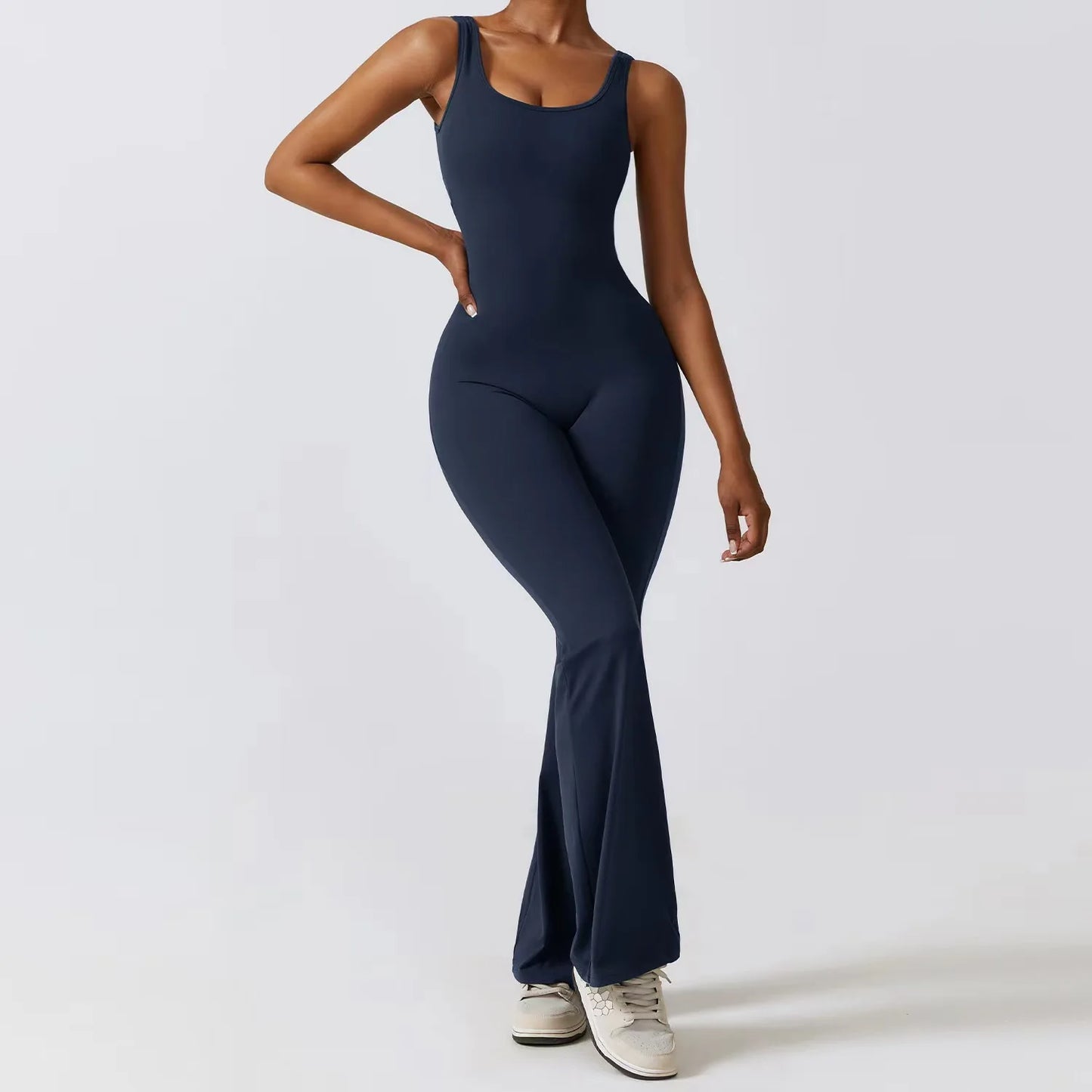 Hollow Back Flared YOGA Bodysuit