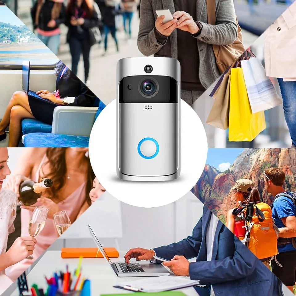 Wifi MultiUser WIDE ANGLE & NIGHT VISION - Ultimate Security Doorbell Camera