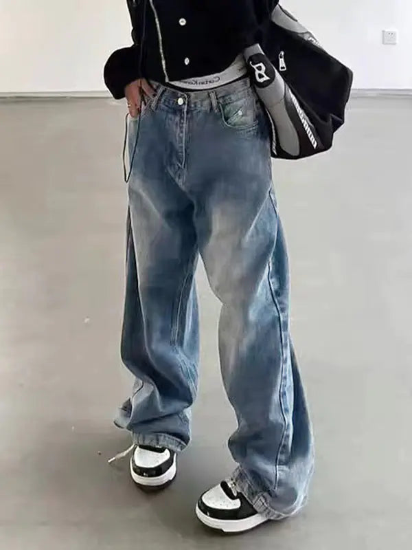 Alef Vakyr Collection | Street Denim | Vintage Low-Waisted Baggy Jeans