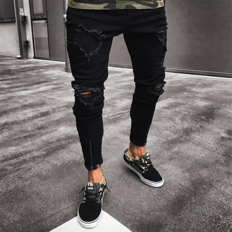 Alef Vakyr Collection | Street Dynamic Stretch Denim | Ripped Skinny Jeans