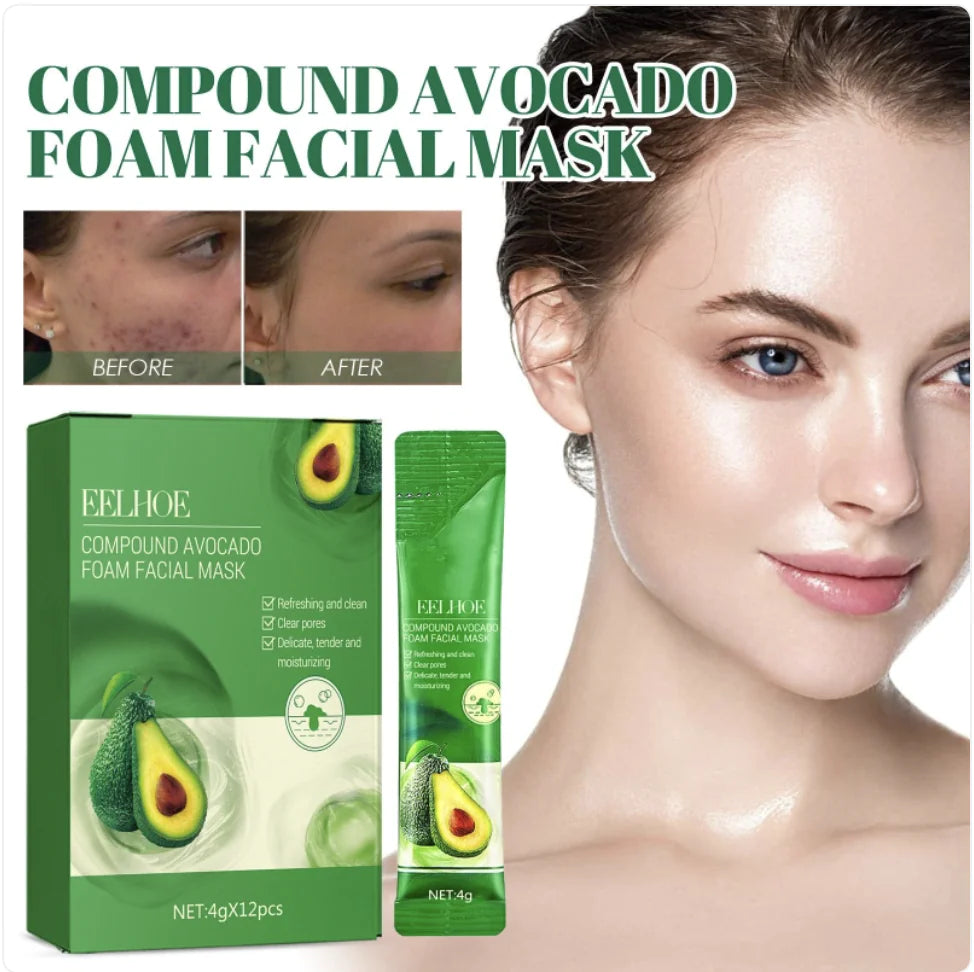 Avocado Fruit Foam Facial Mask - Oil Control & Deep Cleaning
