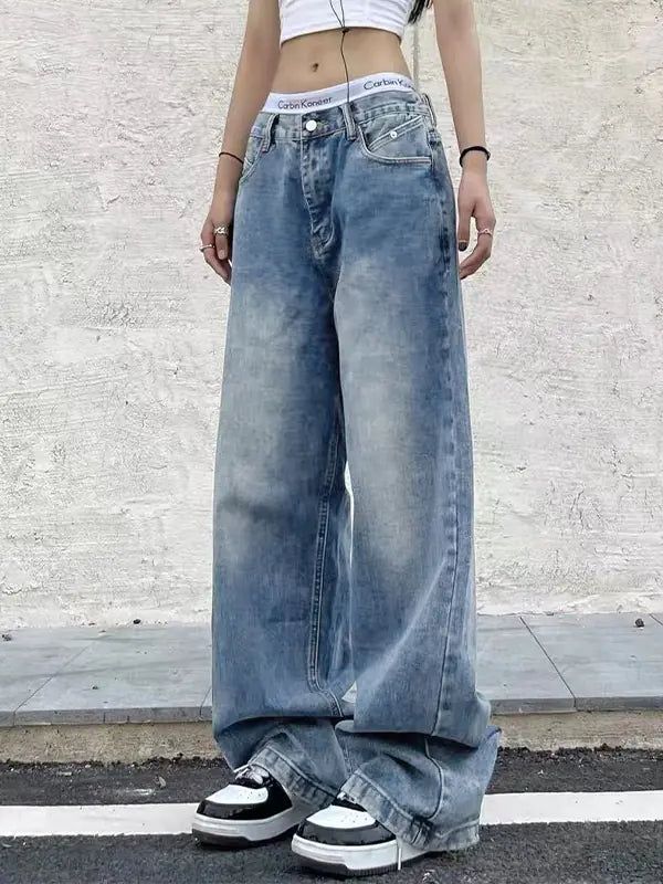Alef Vakyr Collection | Street Denim | Vintage Low-Waisted Baggy Jeans