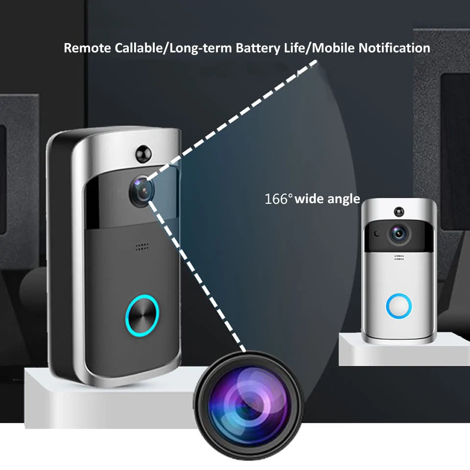 Wifi MultiUser WIDE ANGLE & NIGHT VISION - Ultimate Security Doorbell Camera