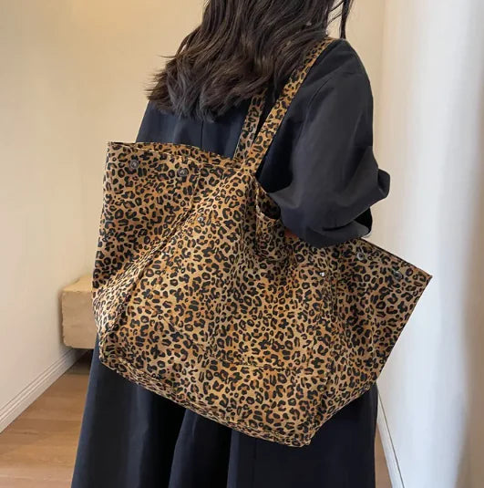 Leopard Canvas Tote Bag