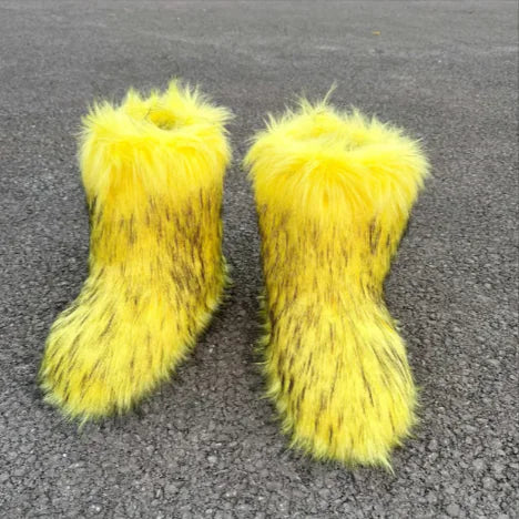 Quebec Raccoon Fur Snow Boots