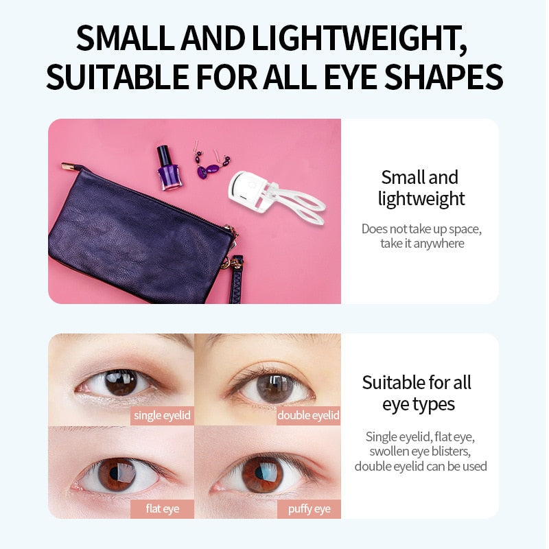 Natural Looking & False Eyelash Electrical Heat Curler | Travel Edition (Longer Battery Life)