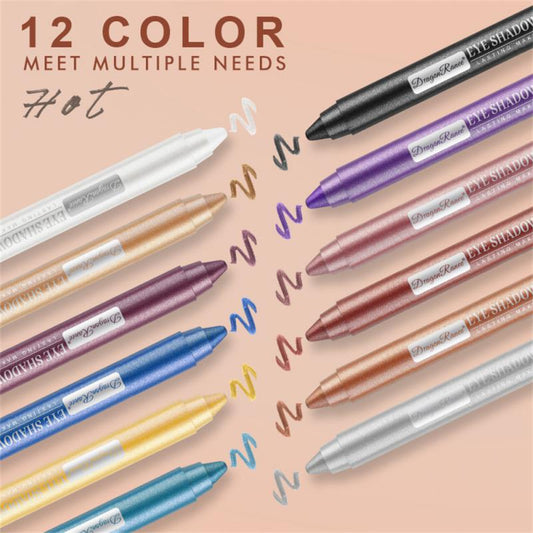 12 Color Tone - Pearlescent Eyeshadow Pencil Set