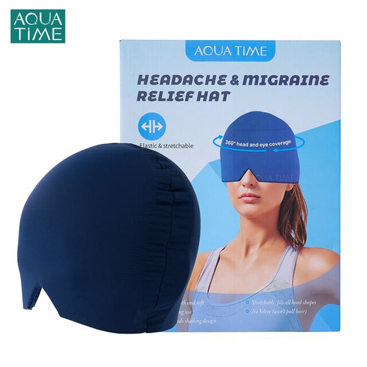Headache & Migraine Relief Hat - Thermal Gel Cap by AquaTime Therapeutics