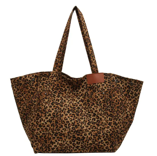 Leopard Canvas Tote Bag