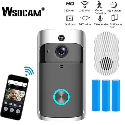 Wifi MultiUser WIDE ANGLE & NIGHT VISION - Ultimate Security Doorbell Camera