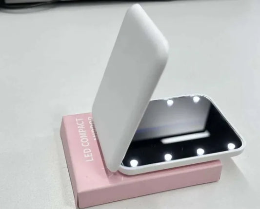 LED Compact Cosmetic Folding Mirror by GlowFold
