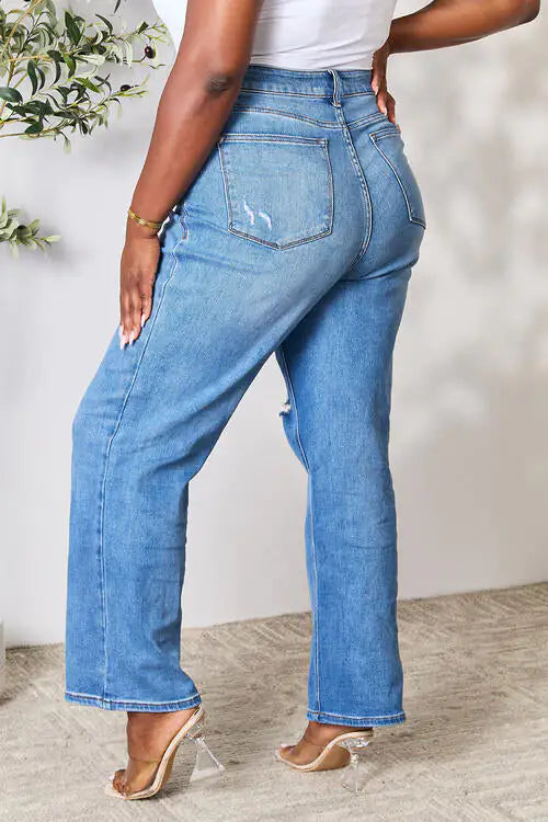 High Waist Long Legs Rancher Jeans